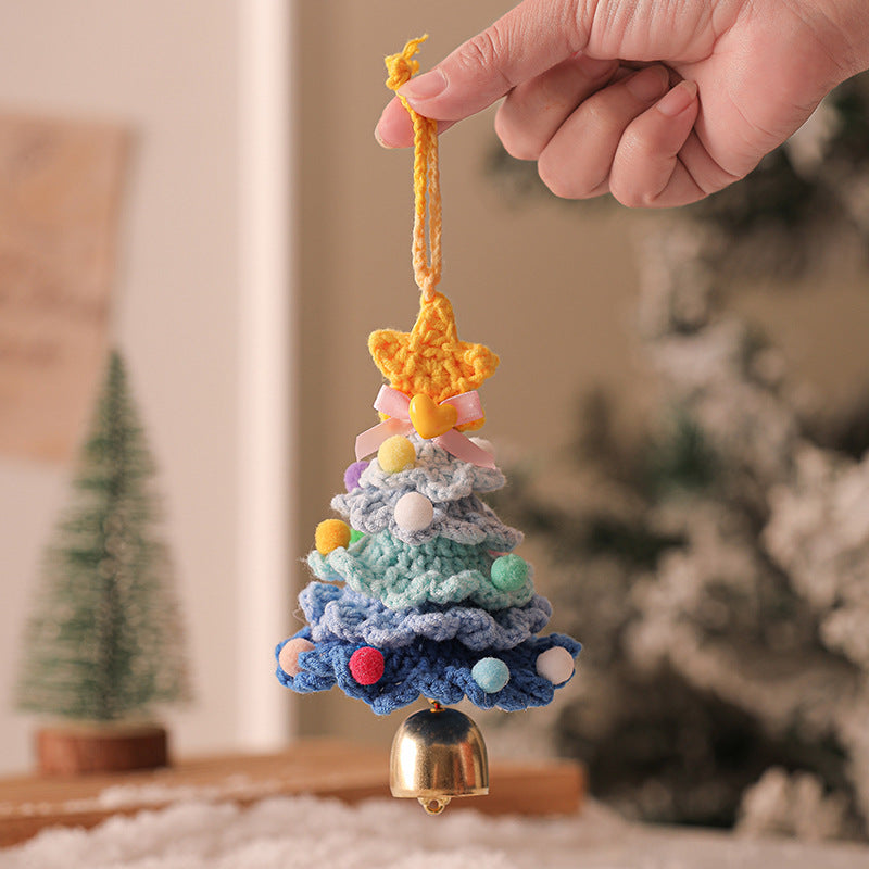 Wholesale  Wool Crochet Christmas Tree Ornaments Decoration Car Pendants